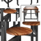 Space table with bar stools