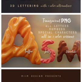 Sticky Toffee  3D Lettering 4143951