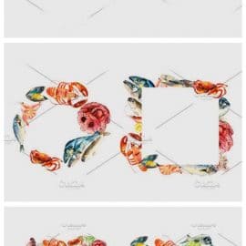 Watercolor Seafood 4325053