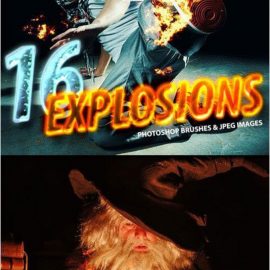 16 Photorealistic Explosion Photoshop Brushes Free Download