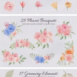 76 Flower and Floral Watercolor Clipart 4000586 Free Download