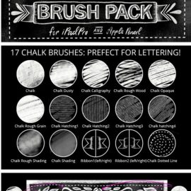 CM 943604 Procreate Chalk Lettering Brush Pack Free Download