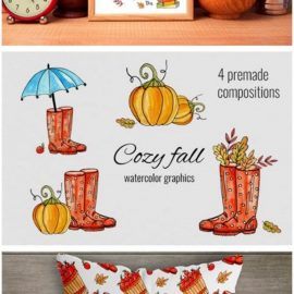 Cozy Fall Watercolor Set 4098967 Free Download