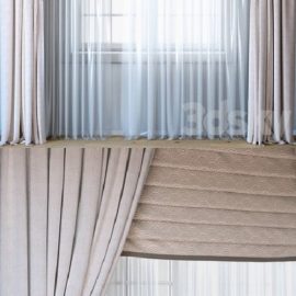 Curtains with Roman curtain and tulle set 03