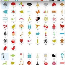 Decor Christmas Vector Element Design (PNG/ABR) Free Download