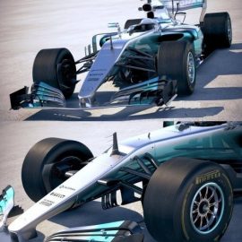 F1 Mercedes W08 2017 3D model Free Download