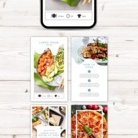 Food Lovers Social Media Stories Kit Layout 364824388 Free Download