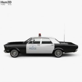 Ford Galaxie 500 Police 1966 3D model