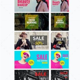 GraphicRiver 50 Facebook & Instagram Banners 26941240 Free Download