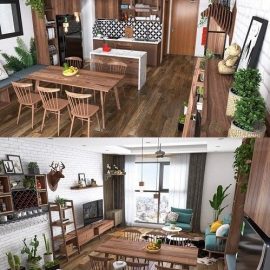 Interior Scene Sketchup Model By DaiCa