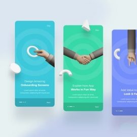 Onboarding Mobile App UI Screens & Templates Free Download