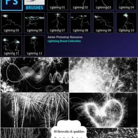 Photoshop Lightning & Fireworks Brushes Free Download