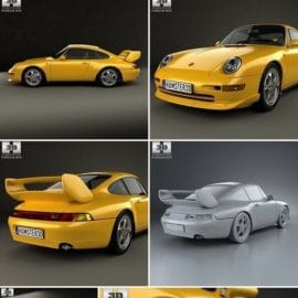 Porsche 911 Carrera Clubsport 1995 3D Model Free Download