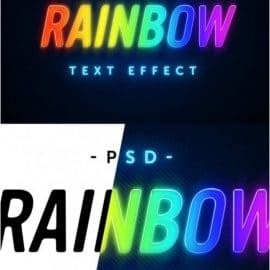 Rainbow Color Text Effect 353716770 Free Download