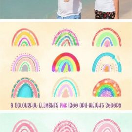 Rainbow Illustration Set Free Download