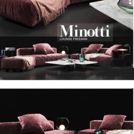 Sofa Minotti Lounge Freeman 3D Model Free Download