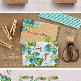 Watercolor Linden Leaves PNG Set 4756942 Free Download