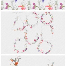 Watercolor Sweet Pea Clipart Collection 4030057 Free Download