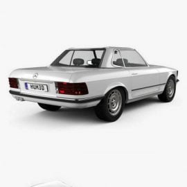 Mercedes-Benz SL-Class R107 coupe 1972 3D model Free Download