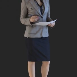 Business Woman Standing 3d model Free Download