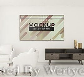 Cozy home arrangement with frame mock-up Free Download