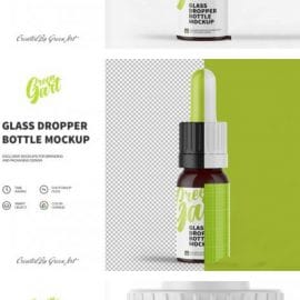 CreativeMarket 50ml Clear Glass Dropper Bottle 2296496 Free Download