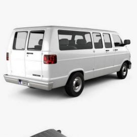 Dodge Ram Passenger Van 1994 3D Model Free Download