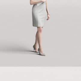 Humano Elegant business woman walking with papers 0110 3D model Free Download