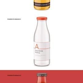 Juice / Glass Bottle Mock-up Free Download