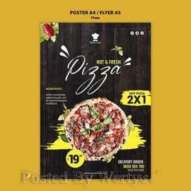 Pizza restaurant flyer template Free Download