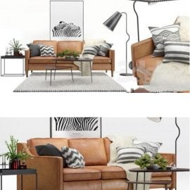 Scandinavian livig set 2. West Elm Hamilton sofa Free Download