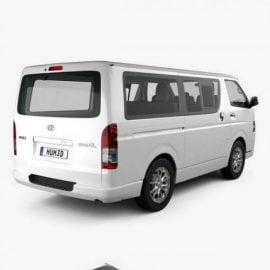 Toyota Hiace LWB Combi with HQ interior 2013 3D model Free Download