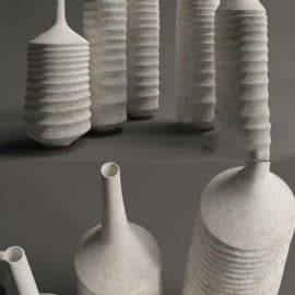 Сoncrete decor vases set Free Download