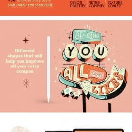 CreativeMarket CompoBooster Procreate Retro Brushes 5264611 Free Download