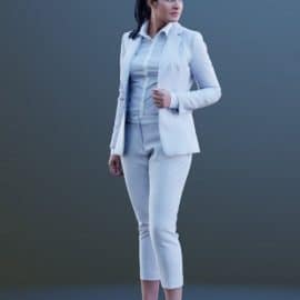 Girl Wearing Suit Scanned 3d model Free Download