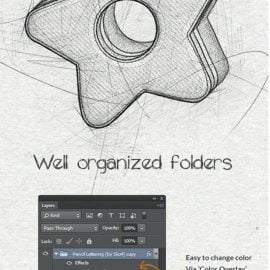 GraphicRiver Pencil 3D Lettering Photoshop Action 28400095 Free Download