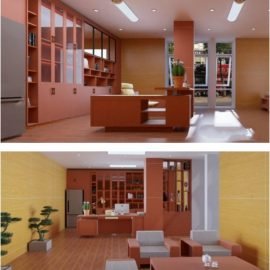 Interior Director Office Scene Sketchup Free Download