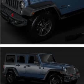 Jeep Wrangler Unlimited Rubicon Recon JK 2017 3D model Free Download