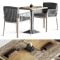 Miami chair welded table and table setting Free Download