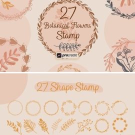 Procreate – Floral V.1 Stamps Free Download