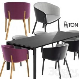 Ton armchair split table trapez Free Download