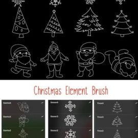 Christmas Stamps Brushset 6327840 Free Download