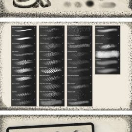 CreativeMarket Hatch & Stipple Procreate Brushes 5498208 Free Download