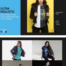 CreativeMarket T-Shirt Mock-Up Set 3791241 Free Download