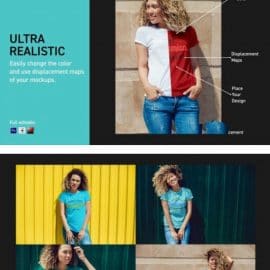 CreativeMarket T-Shirt Mock-Up Set 3838943 Free Download