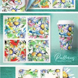 Daisy Flower Green Watercolor Png 4755825 Free Download