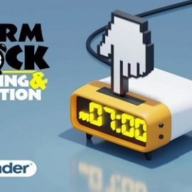 Easy Alarm Clock Animation With Blender 2.9 Free Download