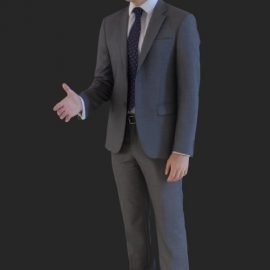 Man in Suit Shaking hand 3d Model Free Download