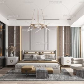 Modern Style Bedroom 525 Free Download