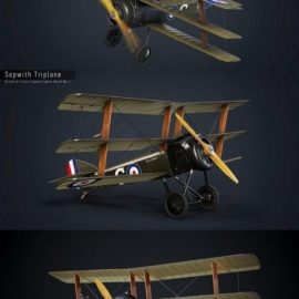 Sopwith Triplane GameReady model Free Download